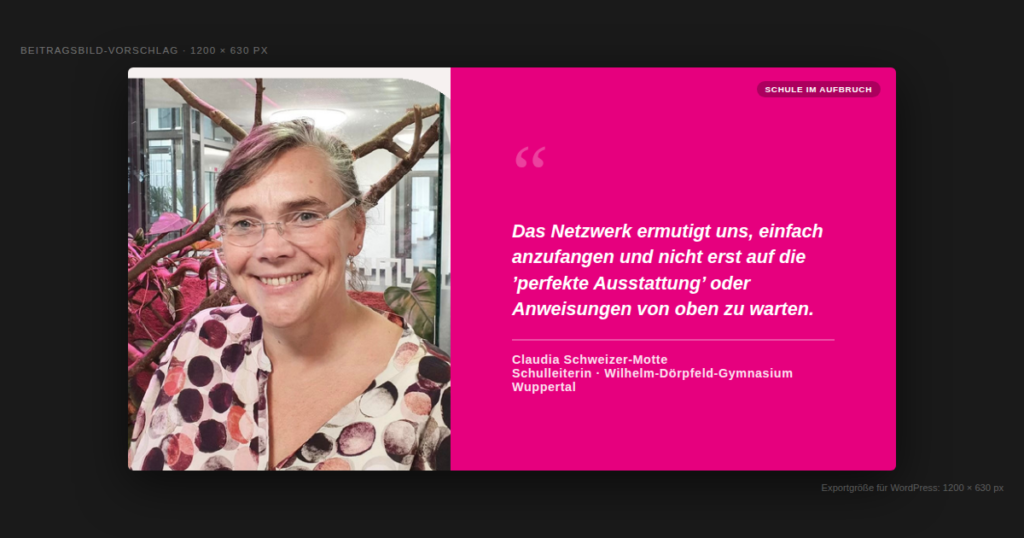 Claudia Schweizer-Motte, Schulleiterin Wilhelm-Dörpfeld-Gymnasium Wuppertal